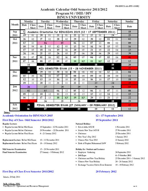 Plu Academic Calendar